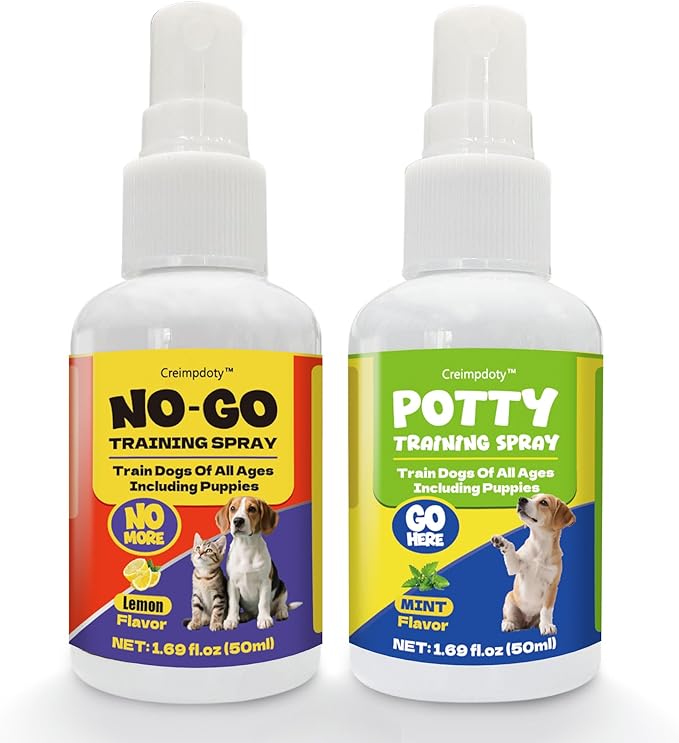 Dog Potty Training Spray Set, Indoor & Outdoor Potty Training for Dogs & Puppies, Stops Urination & Marking, Puppy Essentials, (1.69 fl.oz)