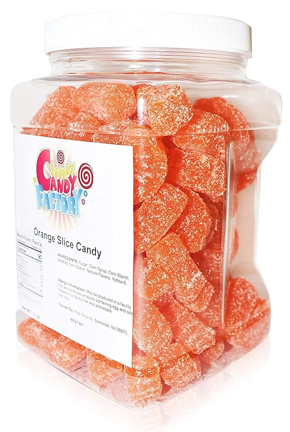 Sarah's Candy Factory Orange Slice Candy (3 Lbs in Jar)