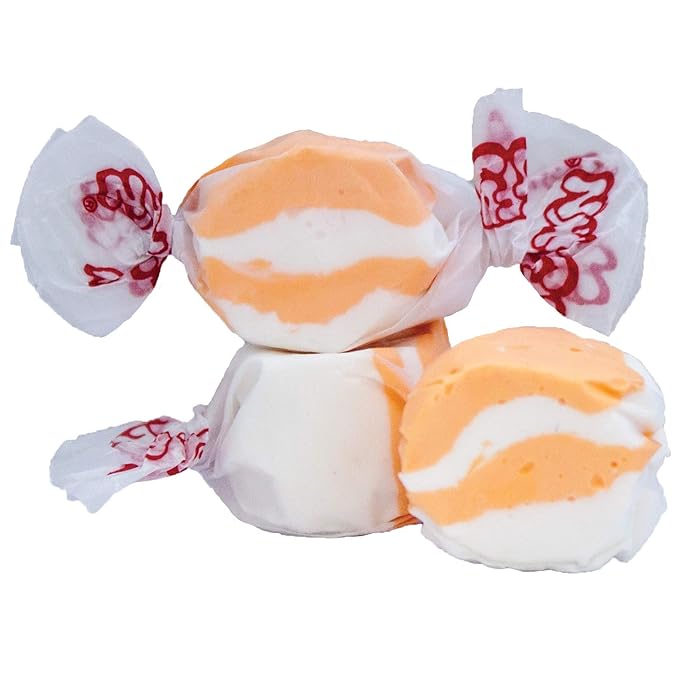 Taffy Town Saltwater Taffy- Peaches 'N' Cream | Gourmet | Nougat-Style Candy| Soft & Delicious| Sumer Snack Treats| Party Good Candies | 2.5 lbs