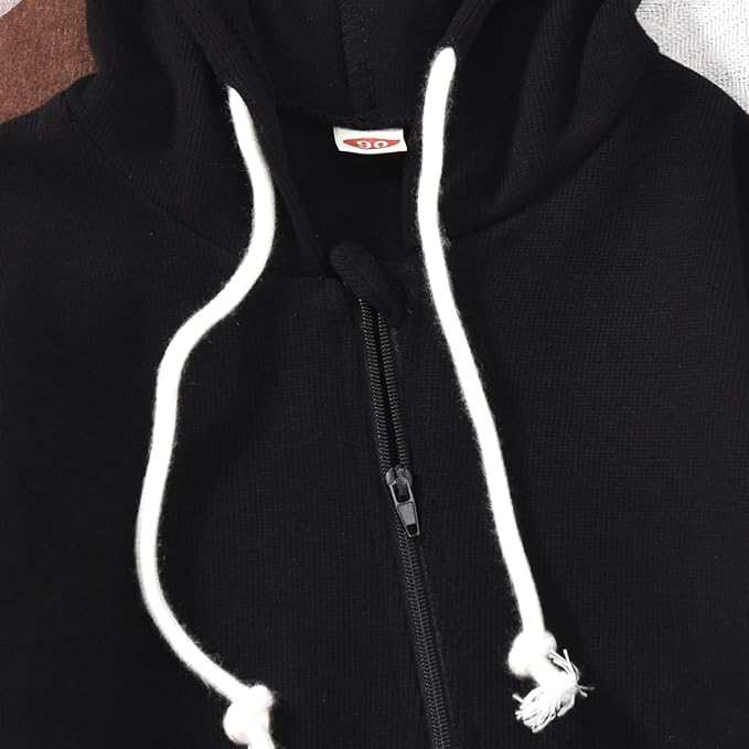 Unutiylo Unisex Baby Boys Girls Long Sleeve Infant Baby Zipper Hooded Jumpsuits Romper Loose Outfit Clothes