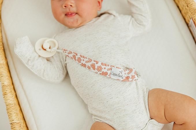 Copper Pearl Binky Clip Set 'Gingerbread' (Pack of 3)