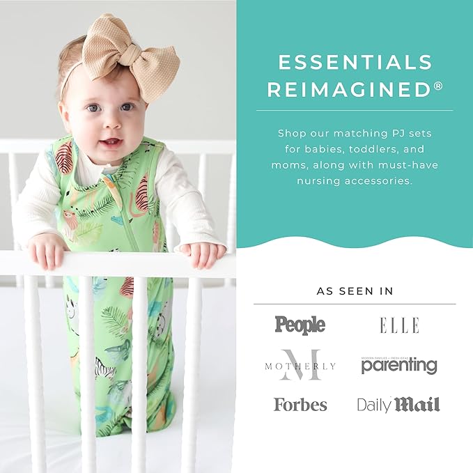 Posh Peanut Convertible Baby Sleepers - Girls Footless Baby Pajamas with 2 Way Zipper for Easy Diaper Changes