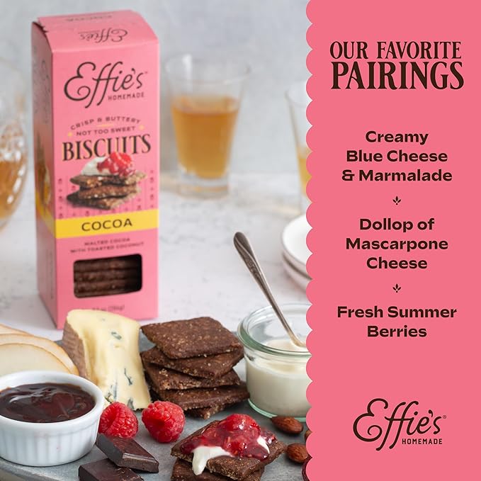 Effie's Homemade Biscuits - Variety Pack - Oatcakes, Pecan, Cocoa - 3 Pack
