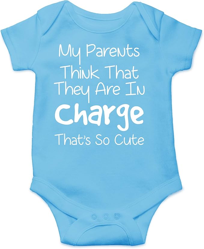 CBTwear My Parents Think That They Are in Charge Baby Bodysuit Funny Infant Outfit Unisex Humor Romper