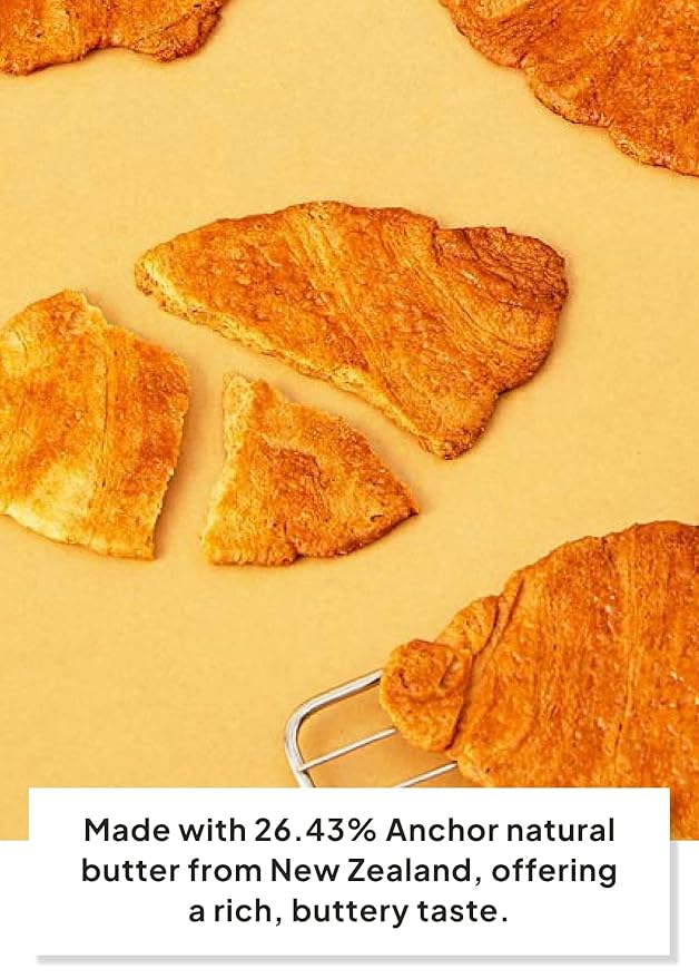 Korean Food Croissant Snack, Crispy and Buttery Dessert Bites, Only 102 Calories Each, Perfect for School Lunchboxes, Individually Wrapped, Bulk Pack of 30 (20g Each) Gini Crungzee, 크룽지, Krungji, Crungjee