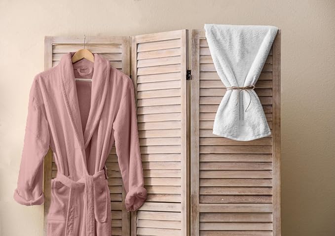 DAN RIVER Premium Cotton Terry Robes for Women and Men, Ultra Soft bathrobe with Adjustable Waist Belt and Pockets Pack of 1