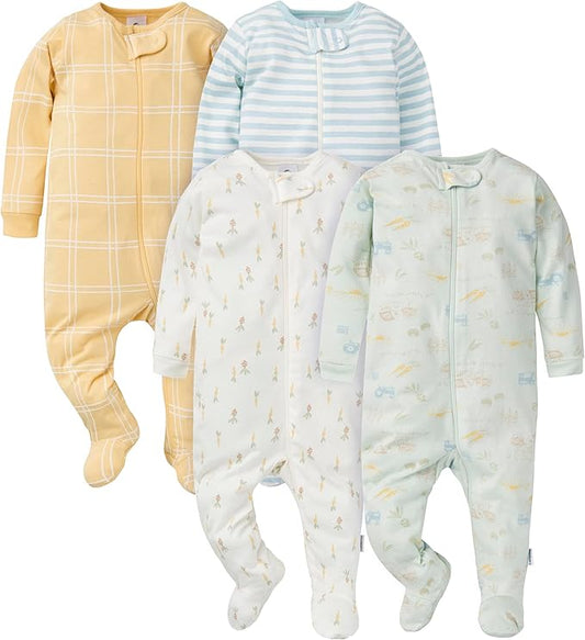 Gerber Baby Boys 4 Pack Sleep 'N Play Footie