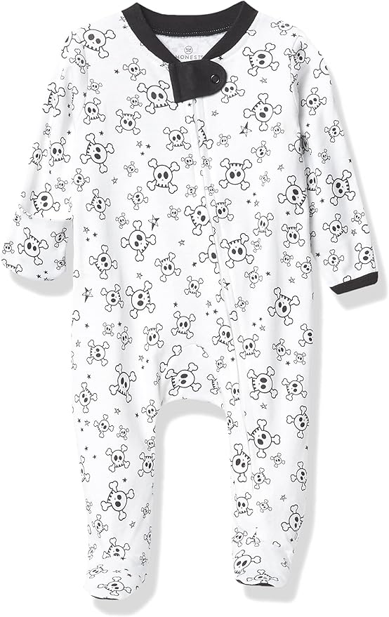 HonestBaby Baby Celebration Sleep & Play Footed One-Piece Pajama Sleeper 100% Organic Cotton