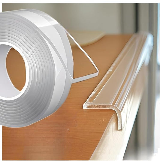 Clear Edge Protector, 1.18in Width x16.4ft Length(3cmx5m) Self-Adhesive Table Edge Guard,Sharp Edge Wrap Cover Tape，Furniture Corner Protectors