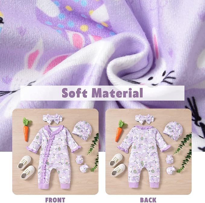 Aalizzwell Baby Girls Romper Outfit Fall Winter Clothes with Accessories