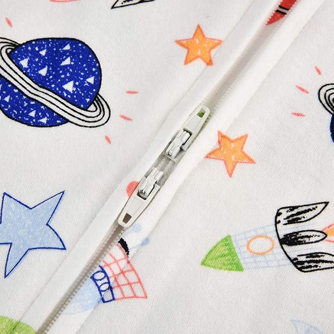 Aablexema Baby Footie Pajamas with Mittens - 3Pcs Infant Footed Sleeper Cotton Sleepwear Outfits