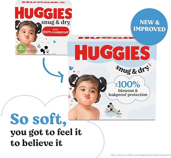 Huggies Size 4 Diapers, Snug & Dry Baby Diapers, Size 4 (22-37 lbs), 30 Count, Packaging May Vary