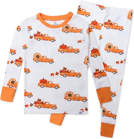 HonestBaby unisex-baby Celebration 2-piece Pajamas Sleepwear Pjs 100% Organic Cotton for Baby, Toddler, Kids