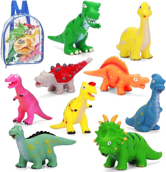 Dinosaur Bath Toys Mold Free: No Hole Bathtub Toys for Baby Toddler Kids