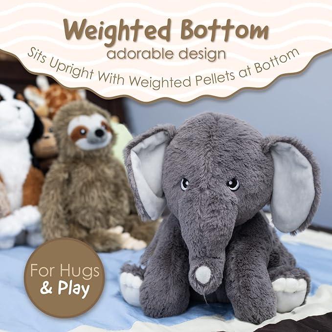 Squirrel Products Cuddle Mates Elephant Stuffed Animal Plush Toy - 11 Inch