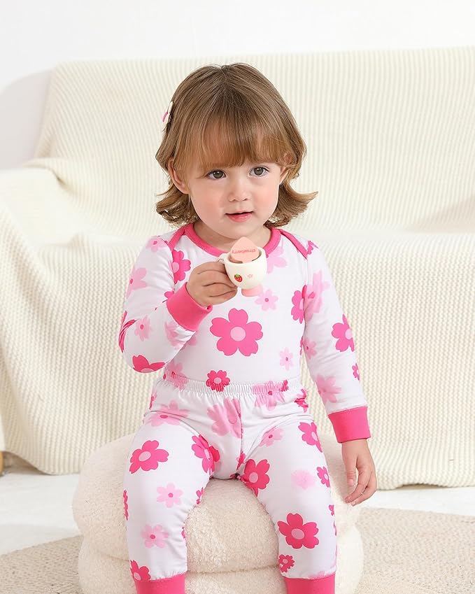 NZRVAWS Newborn Baby Boy Girl Clothes Unisex Infant Romper Pants Set Hat 4-Pack Outfits 0-12 Months 16 Pieces Toddler