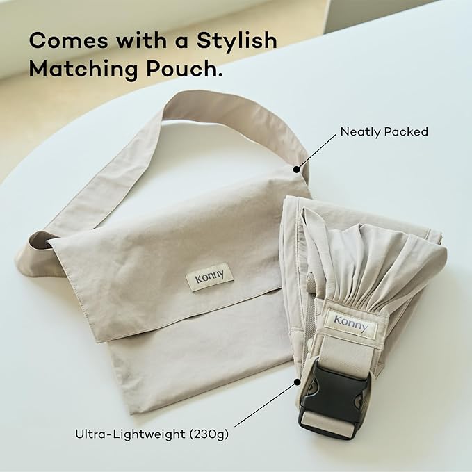 Konny Baby Carrier Hip Seat, Dual Support IHDI Certified with Two Safety Pads, Adjustable Wraps Sling Wearable One Size Fits All, Baby Essentials for 6 to 48 Months up to 44 lbs -Charcoal