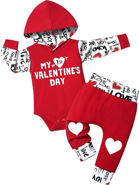 Fommy Newborn Baby Boy Clothes Plaid Letter Print Long Sleeve Hoodies + Long Pants 2PCS Fall Winter Outfits Set