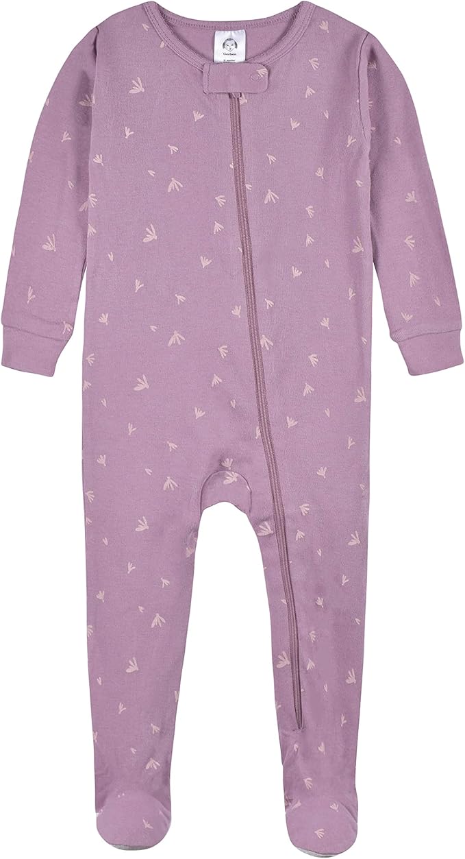 Gerber Baby Girls' 2-Pack Footed Pajamas