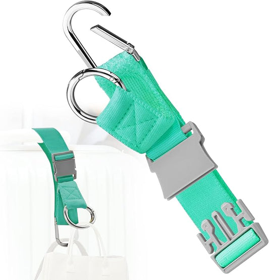 Elastic Jacket Gripper with D-Ring Hook and Buckle, ZINZ D-Ring Hook Baggage Suitcase Straps Belts Travel Accessories, Makes Your Hands Free