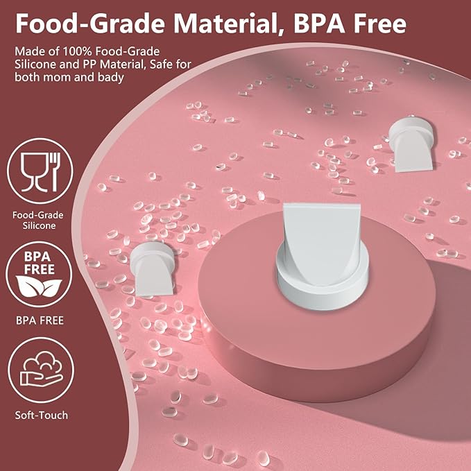 6pcs Duckbill Valves Compatible with Momcozy M5/M5/M6/V1/V1 Pro/V2/V2 Pro, Replace for Momcozy Breast Pump Replacement Accessories, Fit for Mom Cozy Pump Part, Not Original Parts, Gray