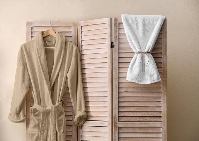 DAN RIVER Premium Cotton Terry Robes for Women and Men, Ultra Soft bathrobe with Adjustable Waist Belt and Pockets Pack of 1