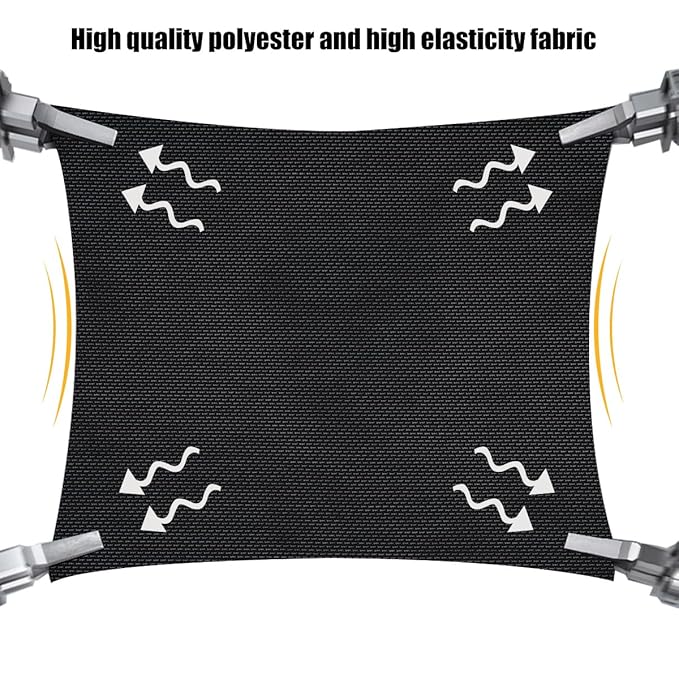 4-Sided Lightweight Elastic Mesh Sunshade Fence Compatible for Wonderfold W4/W2 Wagon Stroller All Models,Not Obstructing Vision Sunshade Net (Black)