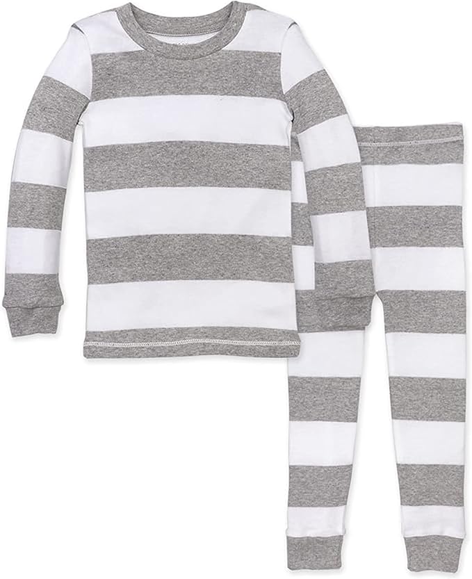 Burt's Bees Baby Boys' 2-Piece Long Sleeve Tee and Pants Organic Cotton Pajama Set