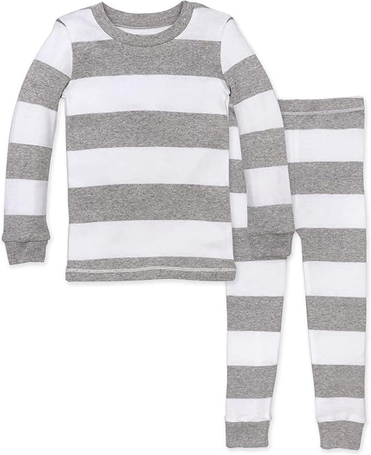 Burt's Bees Baby Boys' 2-Piece Long Sleeve Tee and Pants Organic Cotton Pajama Set