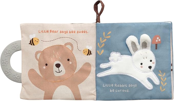 Lambs & Ivy Woodland/Forest Developmental Soft Book & Bear Plush Toy Gift Set