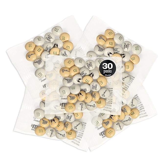 M&M'S WORLD Engagement or Wedding Shower Party Favors, Set of 30 Packs
