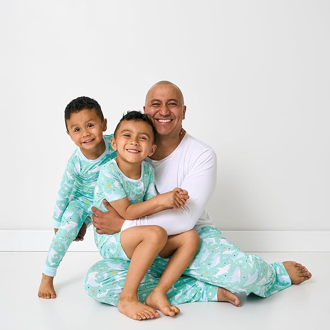 Little Sleepies Two-Piece Pajama Set for Boys & Girls, Soft Viscose from Bamboo Toddler Pajamas for Kids, Family Matching PJs