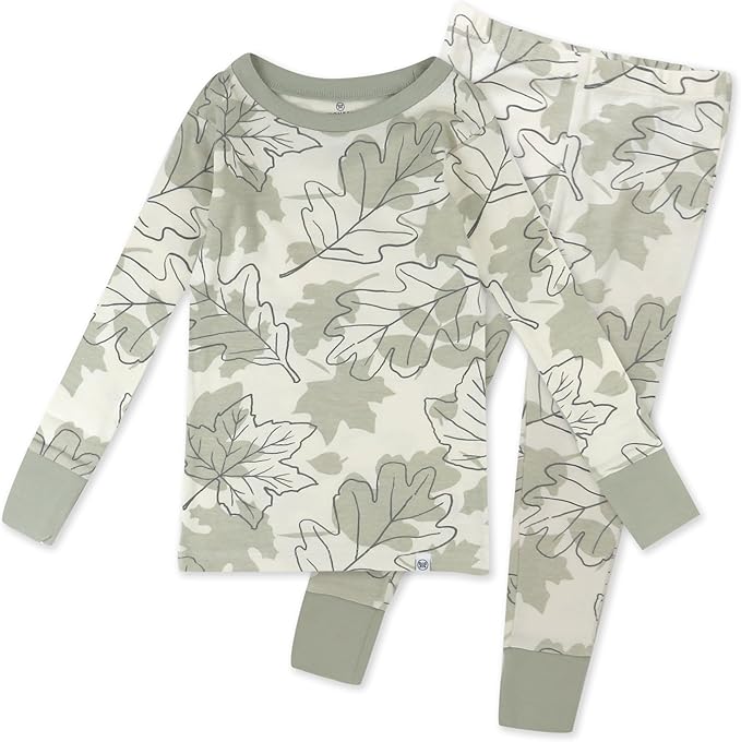 HonestBaby Classics 2-Piece Pajamas Sleepwear Pjs 100% Organic Cotton for Baby, Toddler, Kids