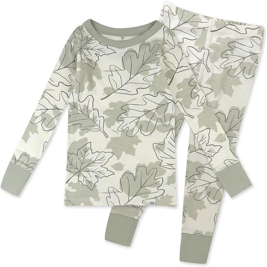 HonestBaby Classics 2-Piece Pajamas Sleepwear Pjs 100% Organic Cotton for Baby, Toddler, Kids