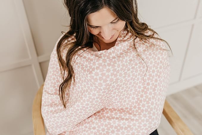 Copper Pearl Multi-Use Cover: Car Seat Covers, Nursing Cover, and Stroller Cover for Sun - Stretchy Fabric, All-Season Use, Stylish Designs, Easy Access for Moms - Star