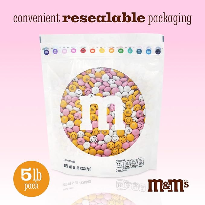 M&M’S WORLD Engagement Party M&M’S Chocolate Candy 5 lb Bag – Romantic Mix for Wedding Events, Bridal Showers, Candy Buffets, Table Decor, or Engagement Celebration Favors
