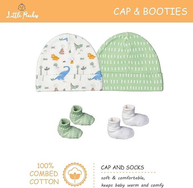 Baby Girl Clothes – 100% Cotton, Soft & Breathable Newborn Essentials and Gifts, Fits 3 to 6 Months