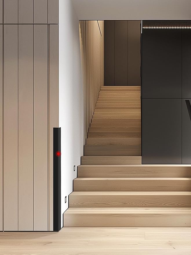 MONOID Wall Corner Protector, 2 PCS Furniture Edge Protection, PC Anti-Bump Guards Avoid Scratching Corner Trim for Door Frame, Table, Countertop, Stair, Self-Adhesive, Black, 1.97IN×47.24IN/5CM×120CM