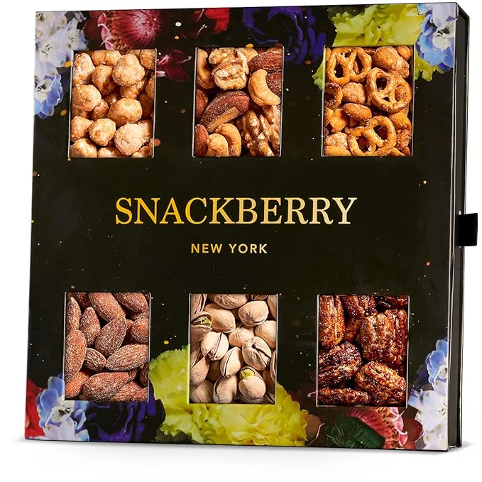 Holiday Mixed Nuts Gift Basket, in Elegant Drawer Gift Box, Gift Set for Easter Day, Birthday Party, Sympathy, Healthy Gift Snack Box for Men and Women. Kosher - Snackberry