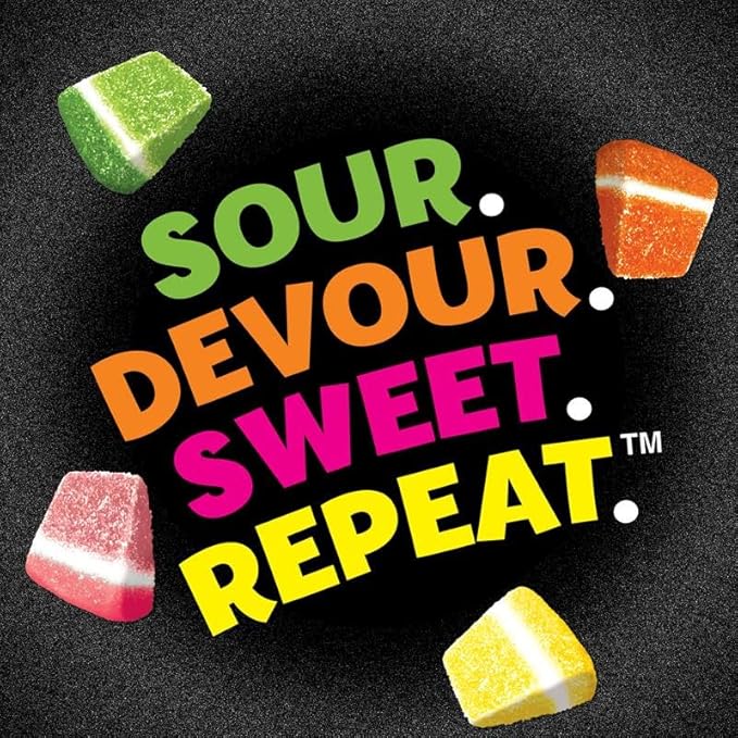 SOUR JACKS, Sour Wedges, Assorted Fruit Flavored Candy, 5oz Bag (12 Pack)