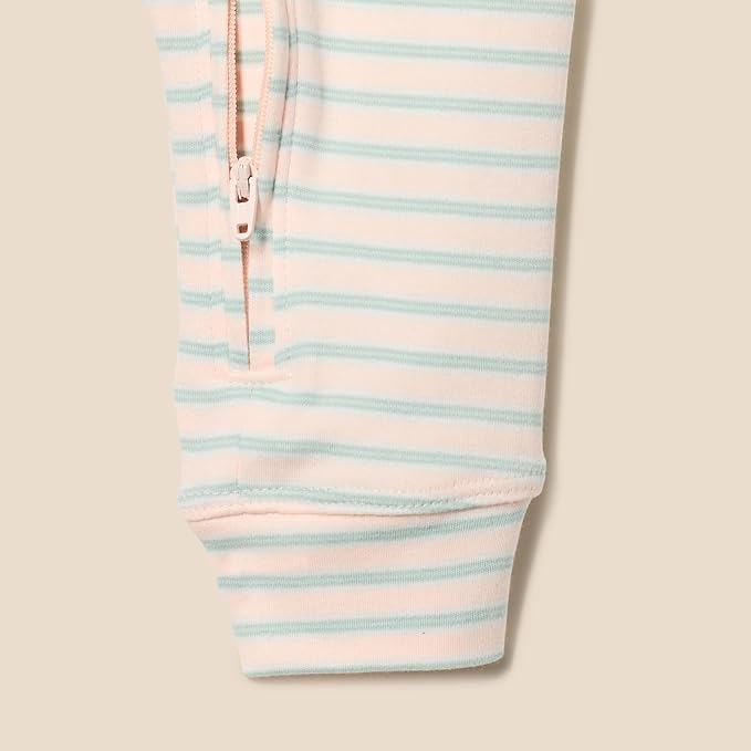 Amazon Essentials unisex-baby Cotton Zip-Front Footless Sleepsuit