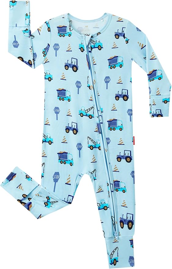 Footless Pajamas Baby Boy Girls, Viscose from Bamboo Baby Pajamas, Two Way Zipper Sleepers, Newborn Pjs