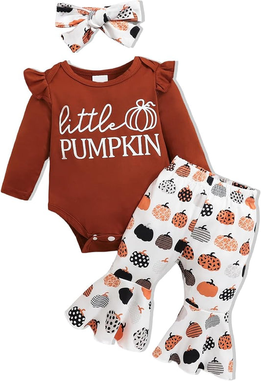 Baby Girl Clothes Newborn Infant Outfits Cute Summer Clothes Spring Romper Set+Hat+Headband