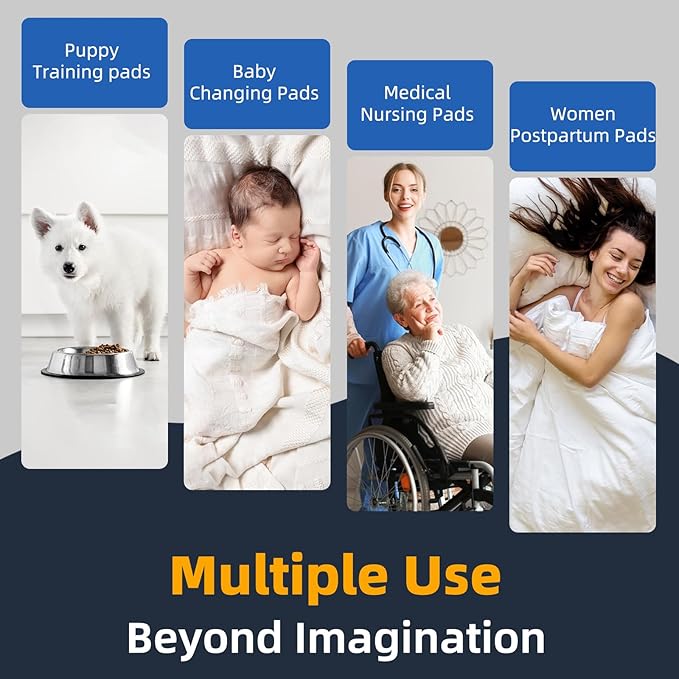 Tear Resistant Disposable Bed Pads Adults Chucks Incontinence Underpads 30"x 36"(60 Count),Large Thicken Premium Waterproof Pee Pads for Elderly,10X Super Absorbency Heavy Duty Puppy Training Pads