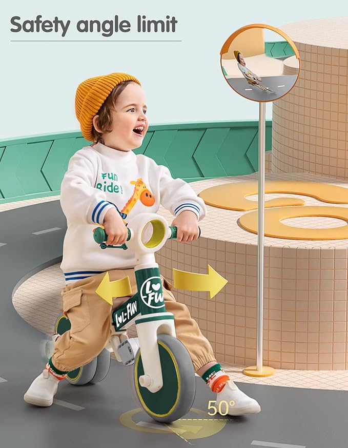 LOL-FUN Toddler Balance Bike for 1 to 4 Years Old Boys Girls Gift, 4 in 1 Baby Bicycle for 1 2 Year Old Kids Tricycle 3 Wheel with Easy Assembly Removable Pedal