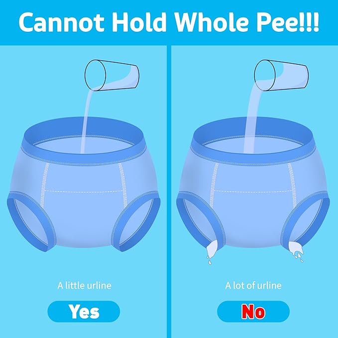 BIG ELEPHANT 6-Pack Potty Training Pants – 100% Cotton Absorbent Toddler Underwear for Boys and Girls (12M-10Y)