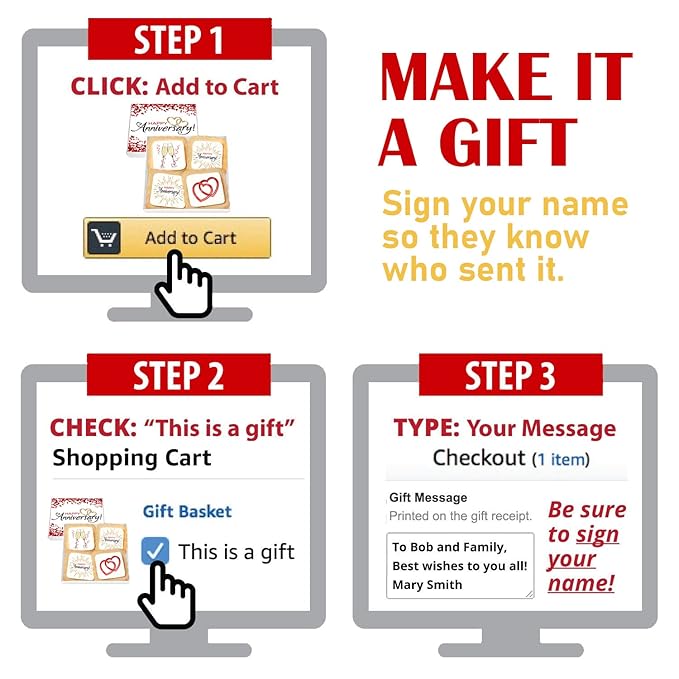 Happy Anniversary Cookies 4 PACK Gift Basket for Kids Men Women | Decorated Sugar Cookie Gift Box | Individually Wrapped Party Favors Nut Free