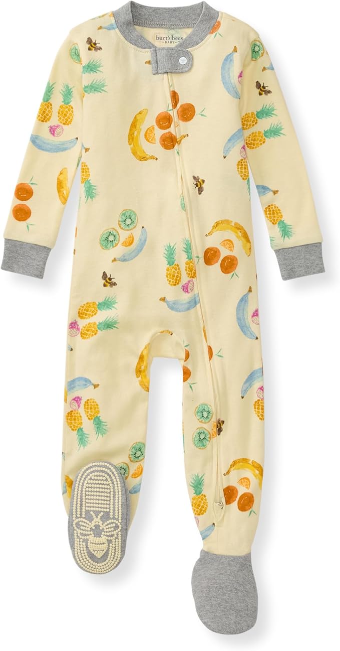 Burt's Bees Baby baby-boys Sleeper Pjs, 100% Organic Cotton, One-piece Footie, Zip Up Jumpsuit, Snug Fit Pajamas