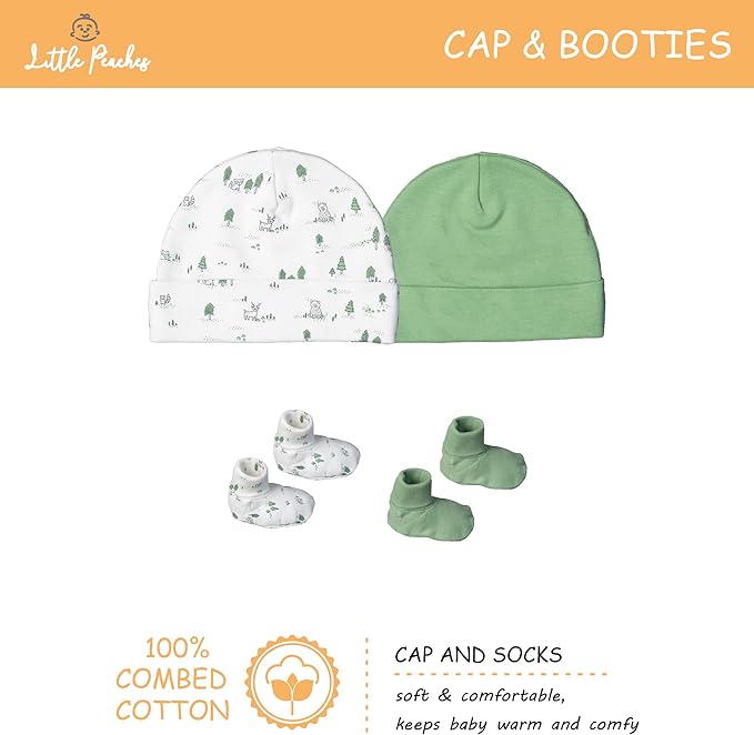 Baby Girl Clothes – 100% Cotton, Soft & Breathable Newborn Essentials and Gifts, Fits 3 to 6 Months