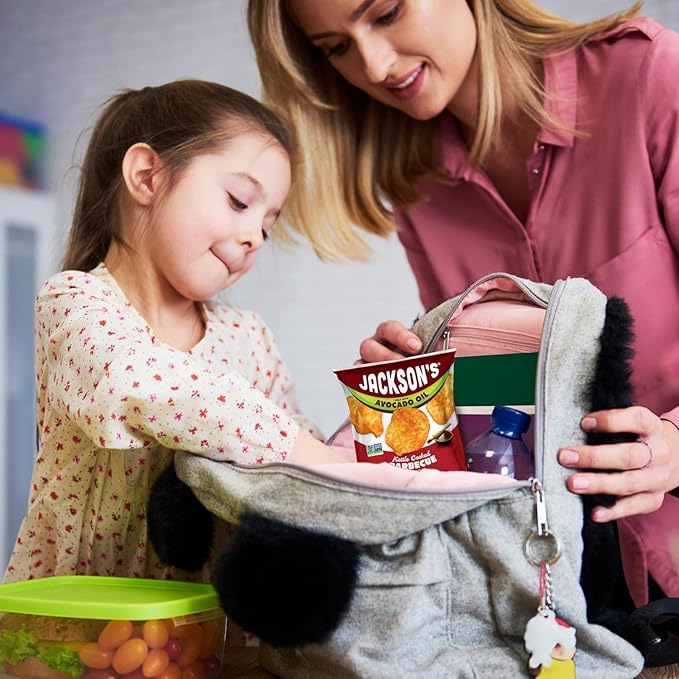 Jackson’s Classic Kettle Potato Chips (Variety Pack, 1.5 oz, Pack of 10) - Made with Premium Avacado Oil, Sea Salt, Salt & Vinegar and BBQ Flavors - Allergen-friendly, Gluten Free, Vegan